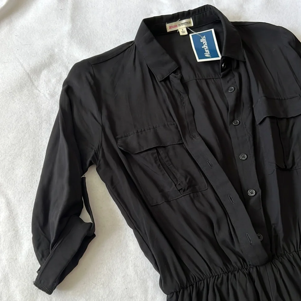 NWT black romper / one piece short outfit SMALL - Picture 1 of 3